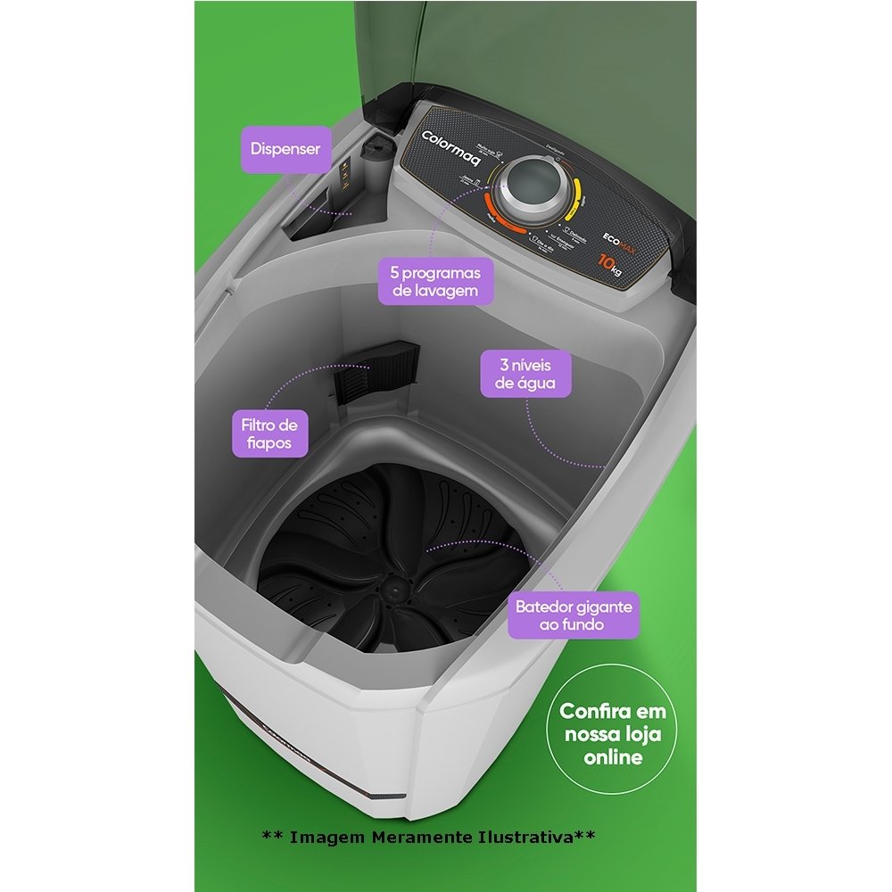 Tanquinho Colormaq 10Kg LCS Branco 220V