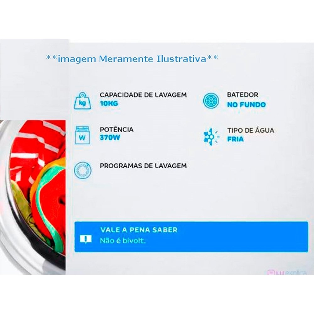 Tanquinho Colormaq 10Kg LCS Branco 220V
