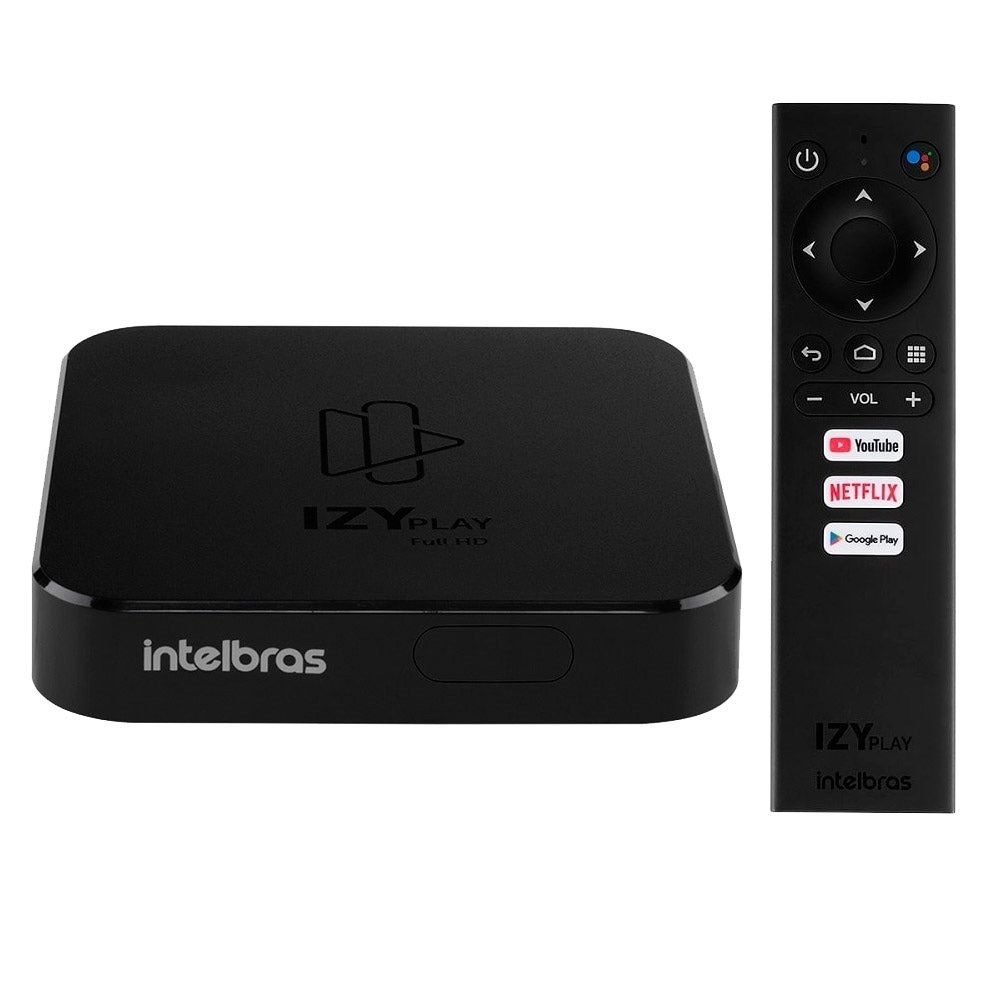 Smart Box Intelbras Izy Play, Android TV, Preto