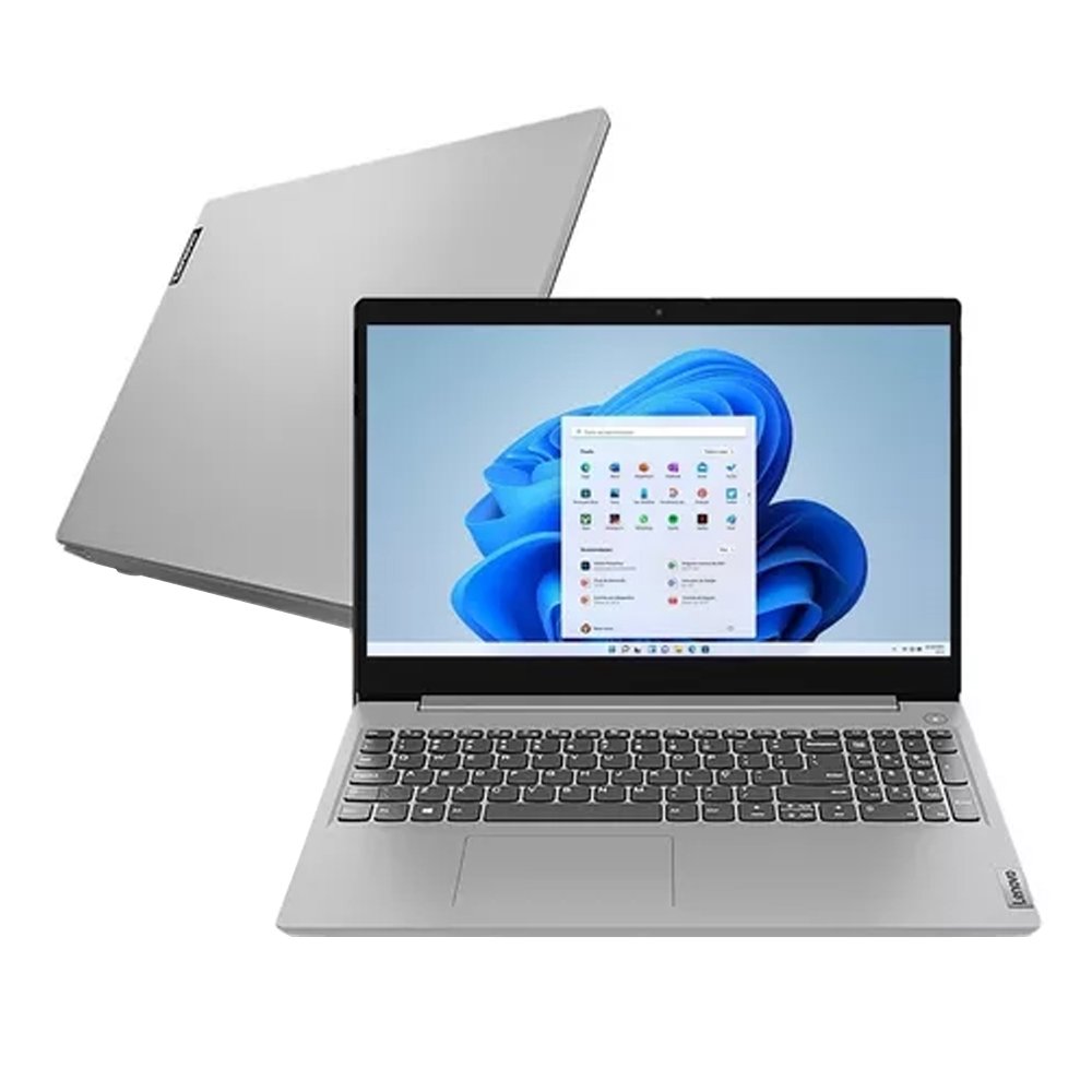 Notebook Lenovo Ideapad 3i 82BS000JBR, Tela de 15.6" - Intel Core i3, SSD 256GB, 4GB RAM, Windows 11, Prata