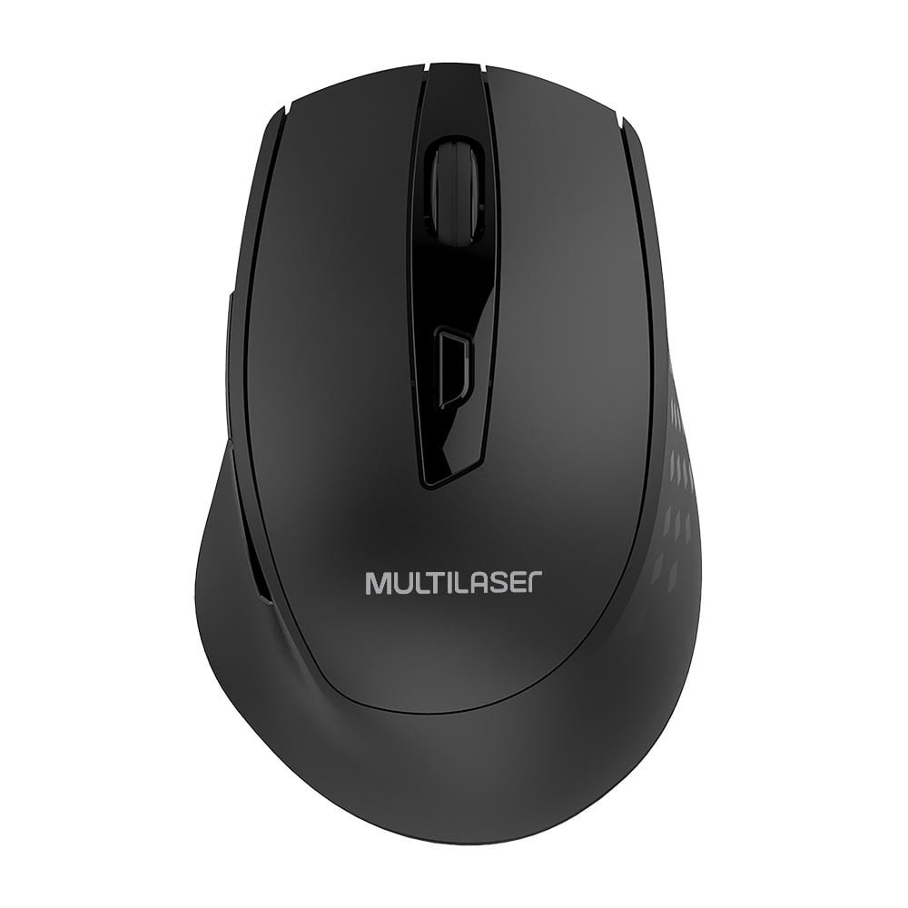Mouse Multilaser sem Fio MO311, USB, 1600 DPI, 2.4GHz, Preto