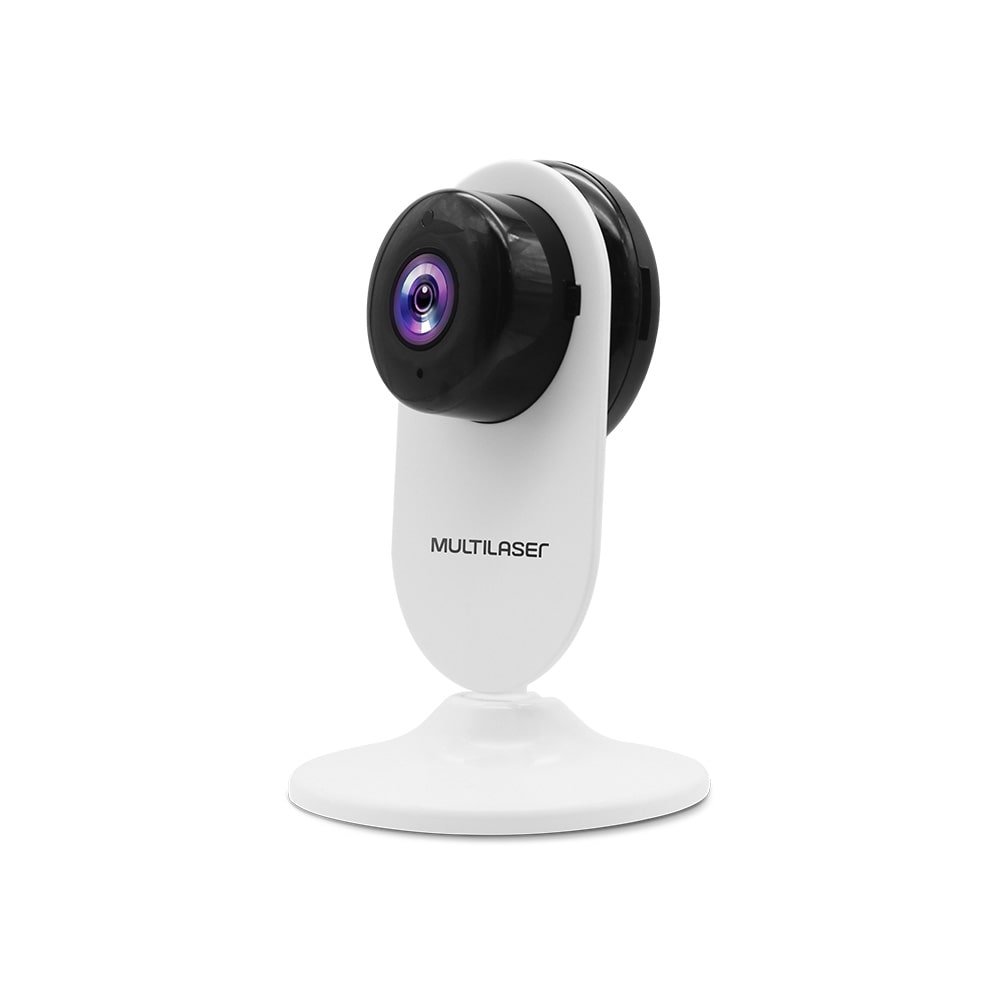 Câmera Inteligente Multilaser SE223, HD, Wi-Fi, com Visão Noturna, Branco