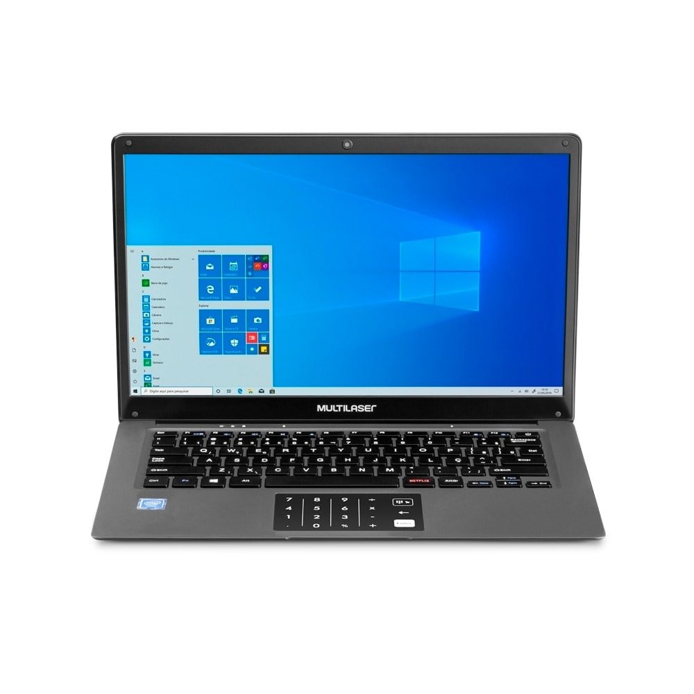 Notebook Multilaser Legacy Cloud PC134, Tela de 14", Intel Core Atom Z8350, Windows 10, 2GB, 64GB, Cinza