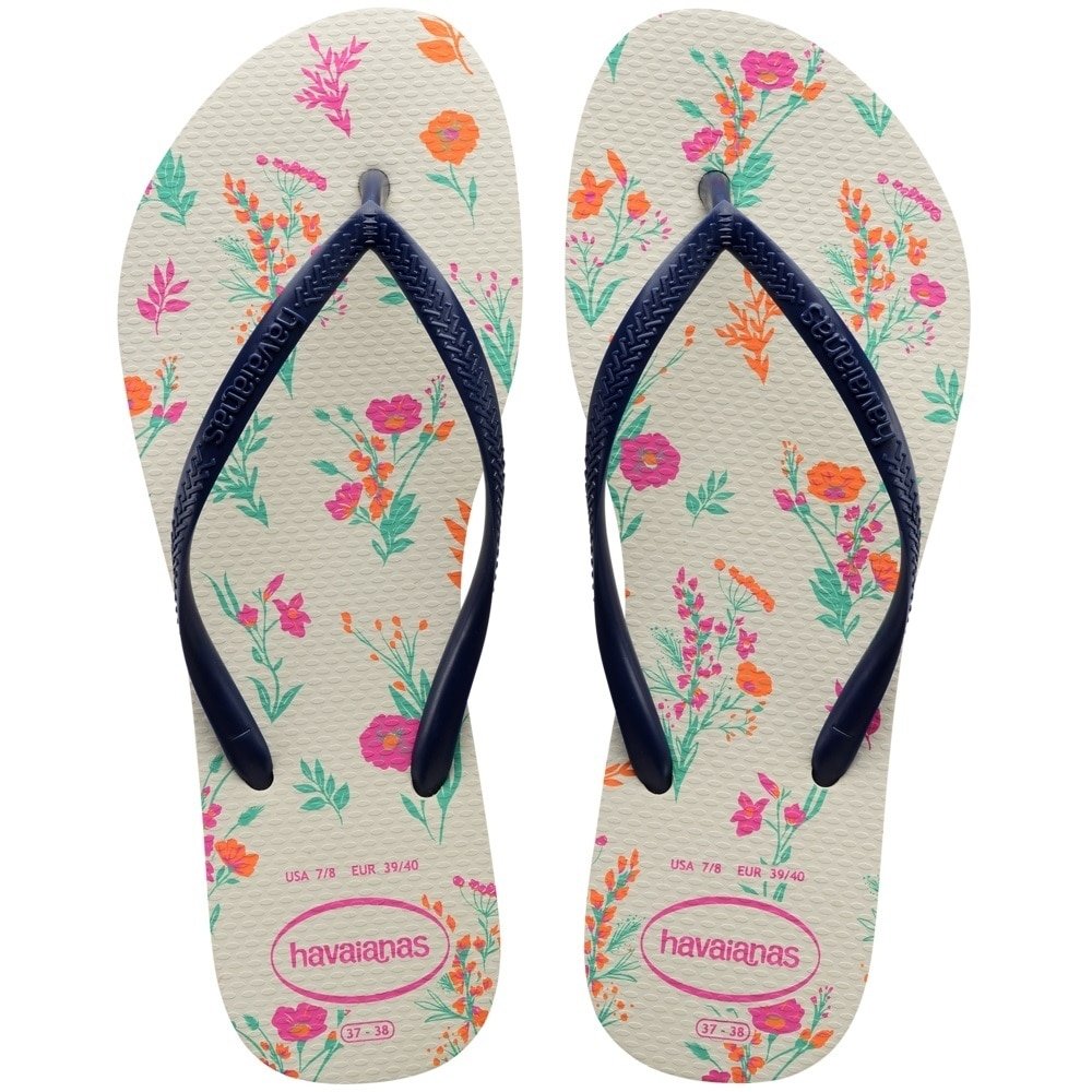 Havaianas Slim Romance Branco/Marinho 37/8
