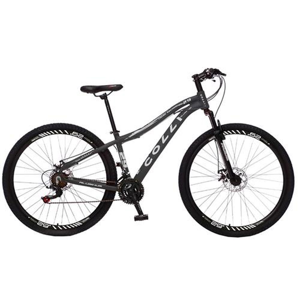 Bicicleta para Adulto Colli Eudora, Aro 29, 21 Marchas, Quadro de Alumínio, Freio à Disco, Preto Fosco
