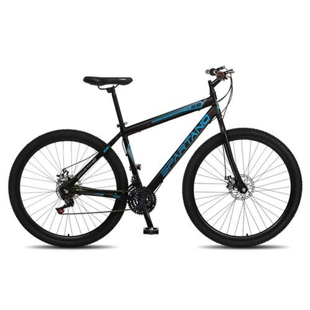 Bicicleta para Adulto Colli Spartano, Aro 29, 21 Marchas, Quadro em Aço Carbono, Freio à Disco, Trocador na Luva, Preto Fosco