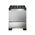 Fogão de Piso Mueller 5 Bocas Decorato Vetro, Mesa de Vidro, Acendimento Automático, Timer, Inox, Bivolt