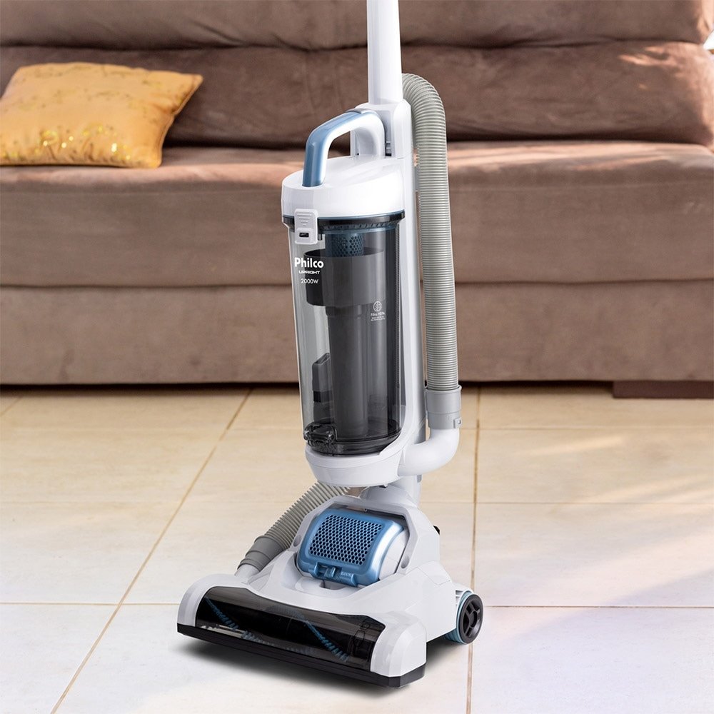 Aspirador de Pó Vertical Philco Upright, 2000W, Branco/Azul, 220V