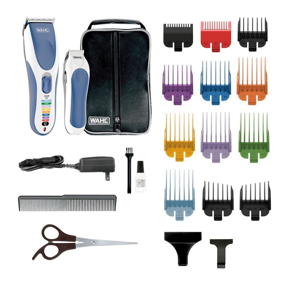 Kit Máquina de Cortar Cabelo Wahl + Aparador de Pelos Color Pro Cordless Wireless, Bivolt