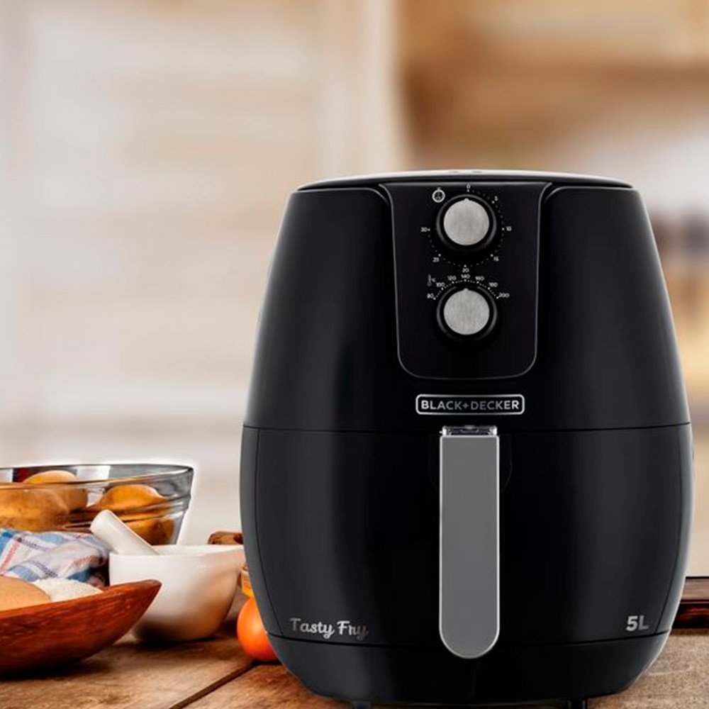 Fritadeira Air Fryer Black & Decker AFM5 | 1400W, 5 Litros, Preto, 220V