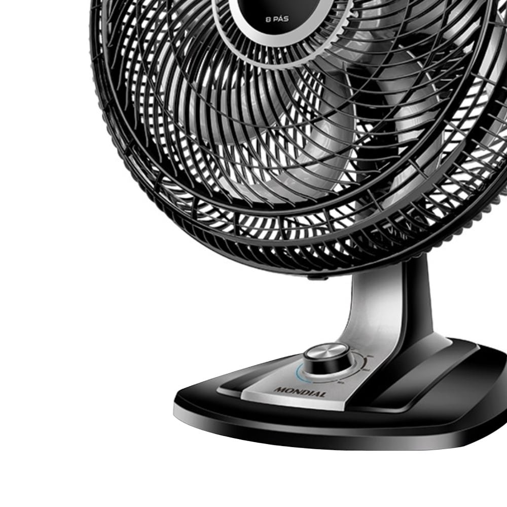 Ventilador de Mesa Mondial VTX-50 50cm, 8 Pás, 150W, Preto, 110V