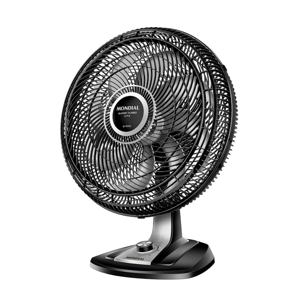 Ventilador de Mesa Mondial VTX-50 50cm, 8 Pás, 150W, Preto, 220V