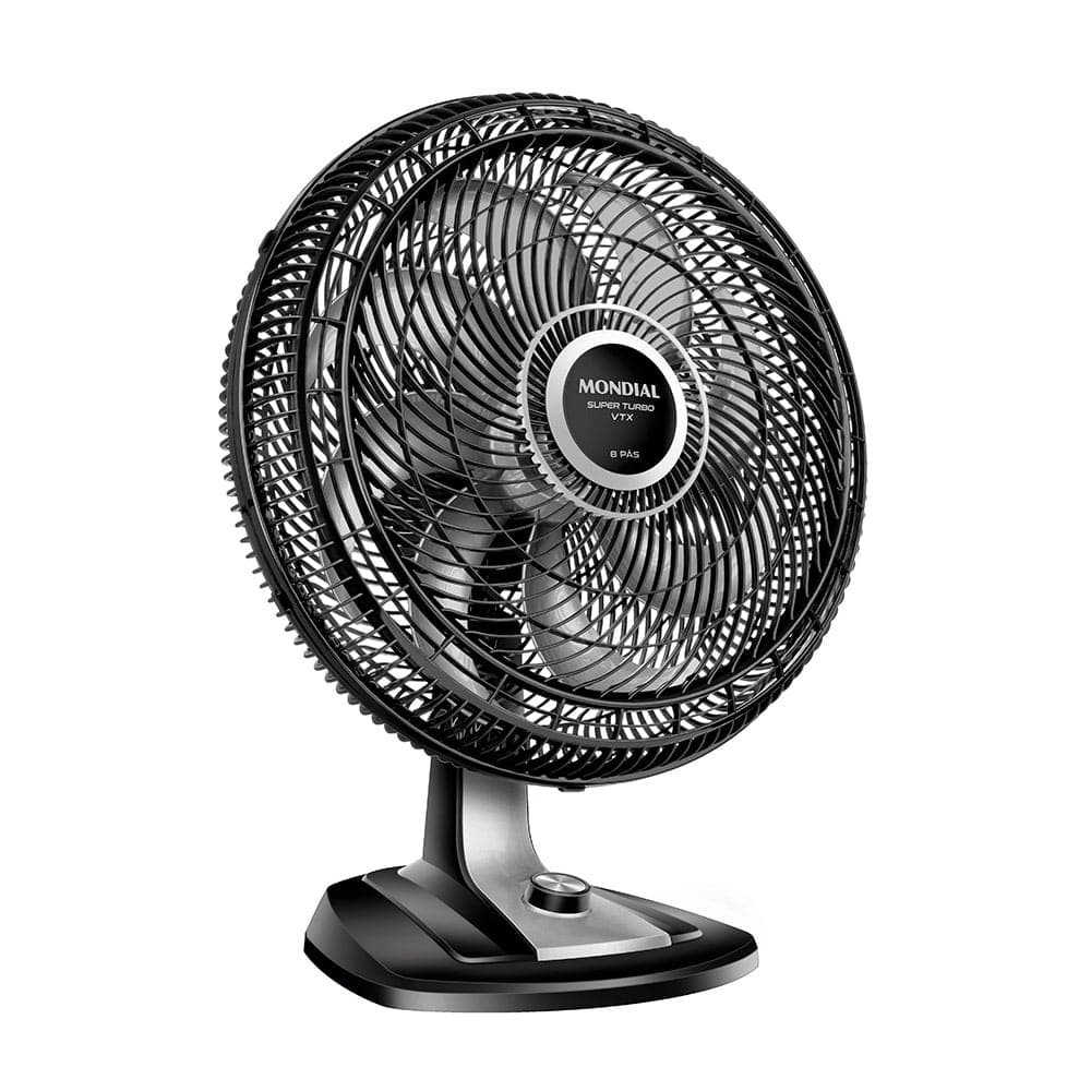 Ventilador de Mesa Mondial VTX-50 50cm, 8 Pás, 150W, Preto, 220V