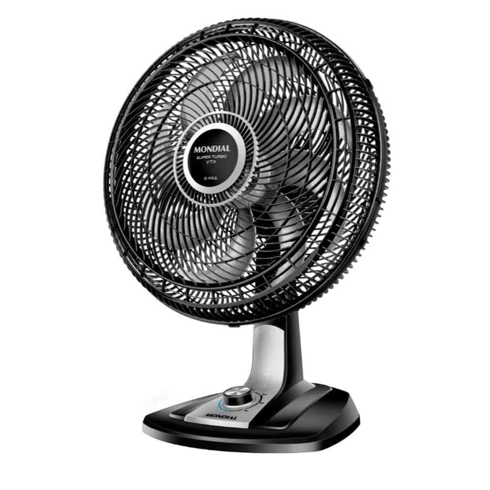 Ventilador de Mesa Mondial VTX-40 40cm, 8 Pás, 140W, Preto, 110V