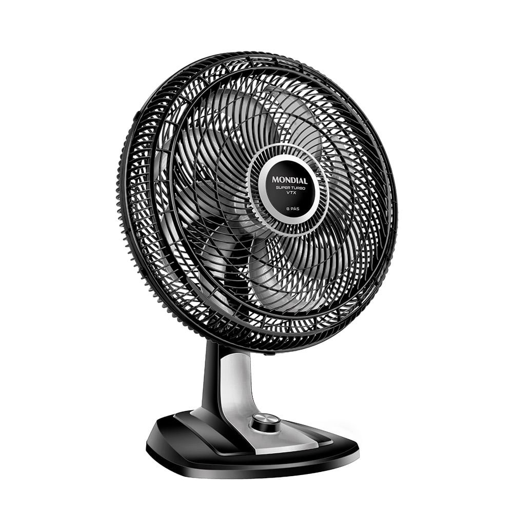 Ventilador de Mesa Mondial VTX-40 40cm, 8 Pás, 140W, Preto, 110V