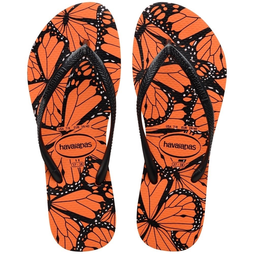 Havaianas Slim Animals Laranja Begônia 37/8