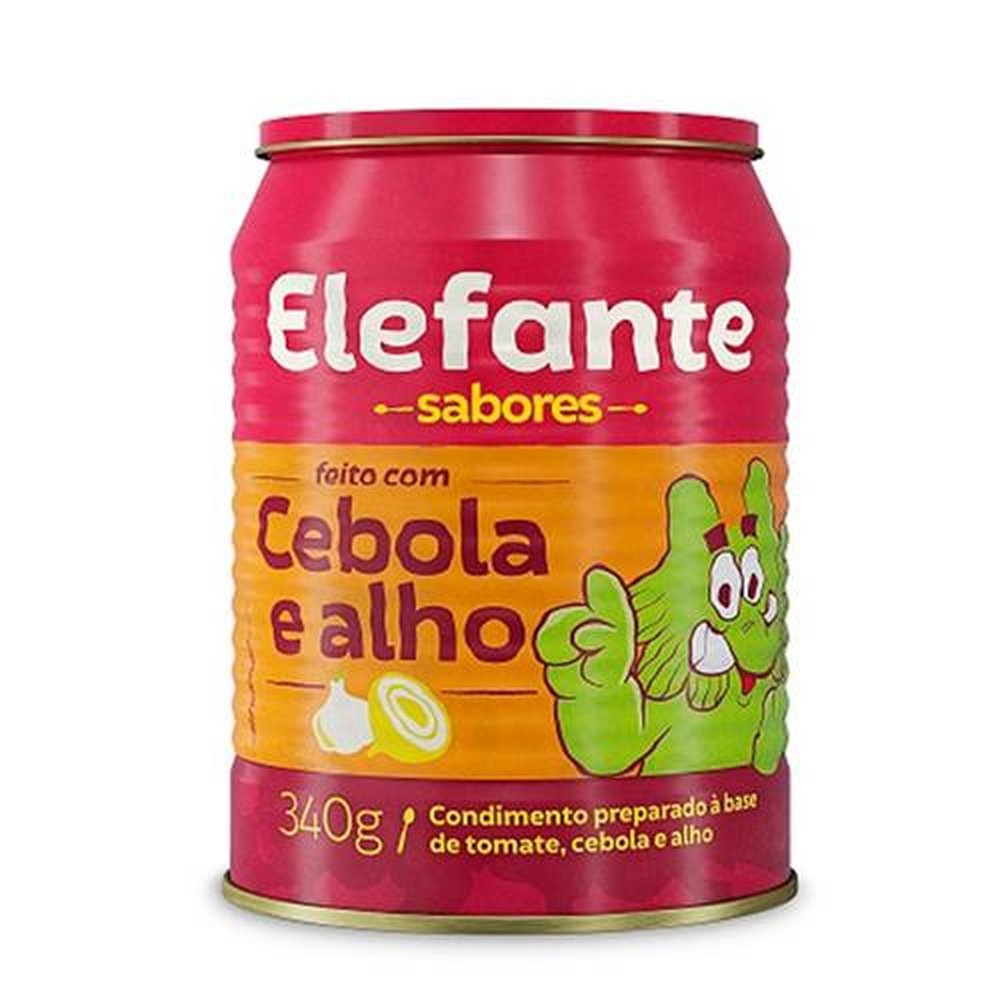 Extrato de Tomate Elefante Sabores Cebola e Alho 340g - Embalagem com 24 Unidades