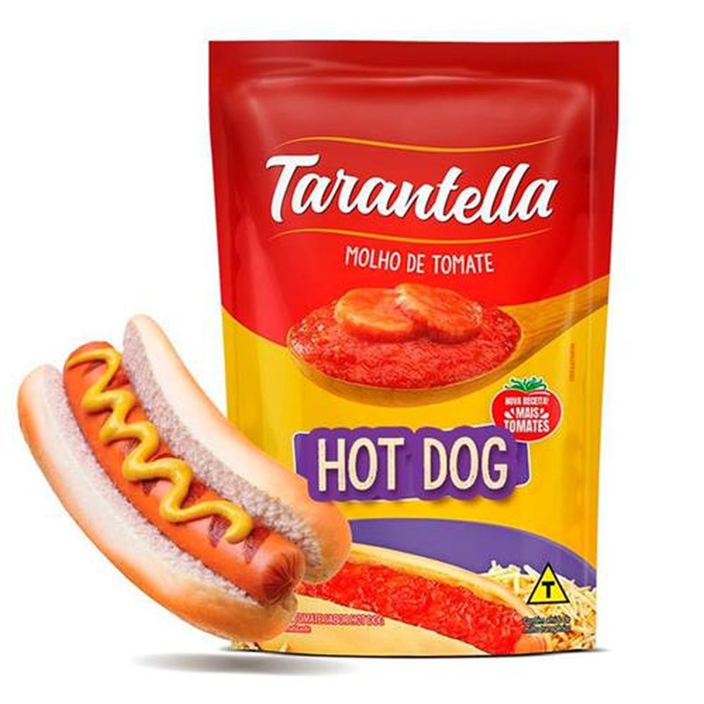 Molho de Tomate Tarantella Hot Dog 340g Embalagem com 24 Unidades