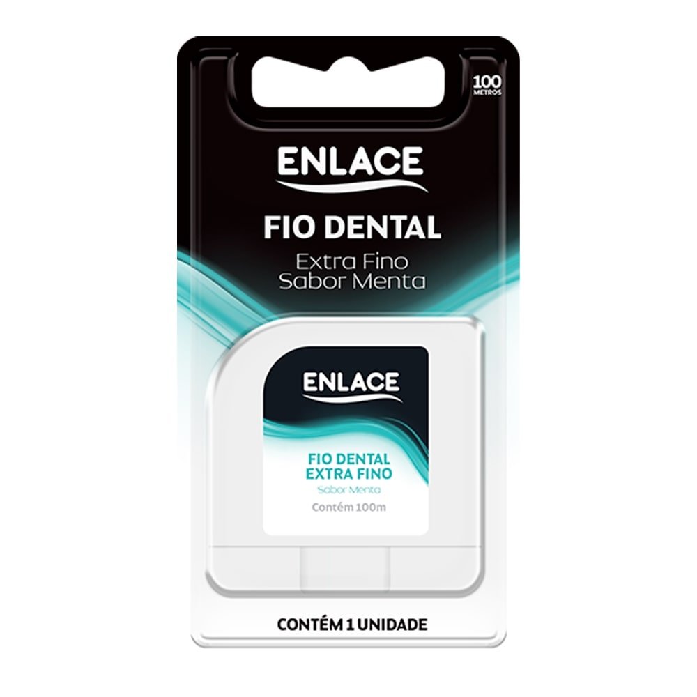 Fio Dental Enlace Extra Fino 100m - Embalagem com 12 Unidades