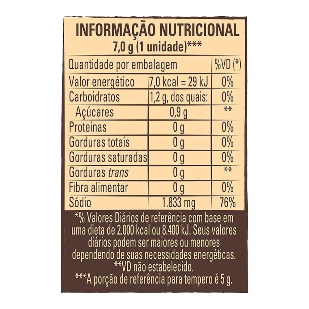 Tempero Maggi Meu Segredo 7 Vegetais 49g - Embalagem com 42 Unidades