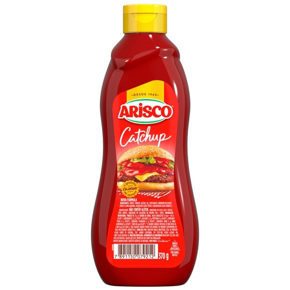 Ketchup Arisco 370g - Embalagem com 24 Unidades