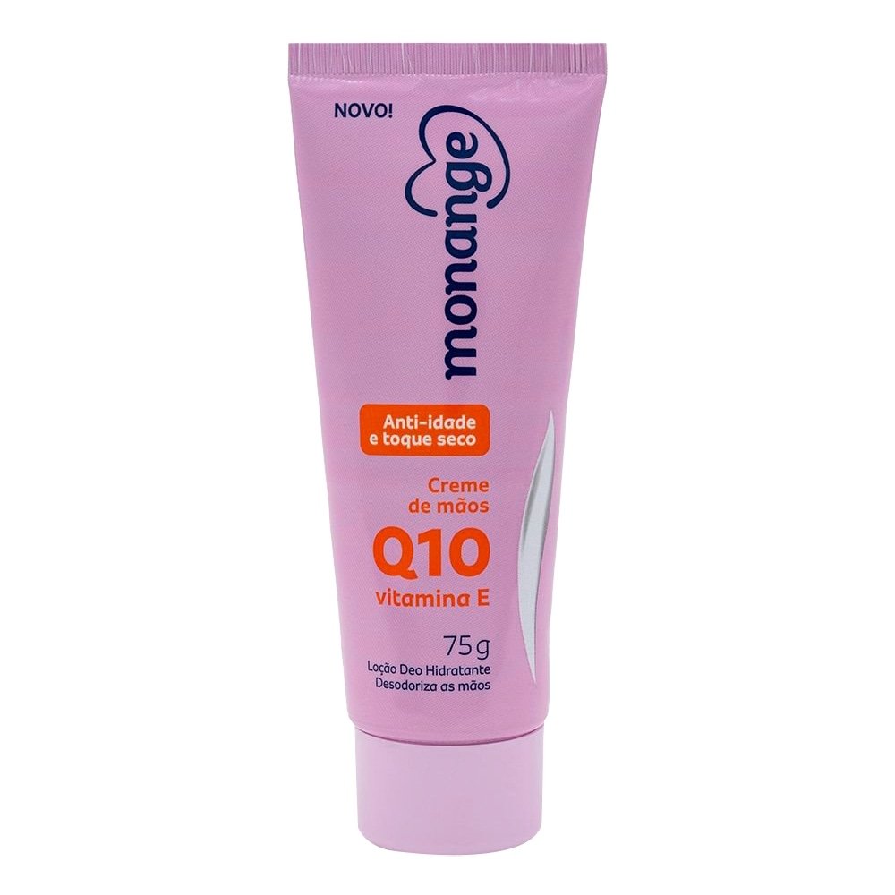 Hidratante Monange em creme para Mãos Anti-idade Q10 com açao desodorante Vitamina E 75g