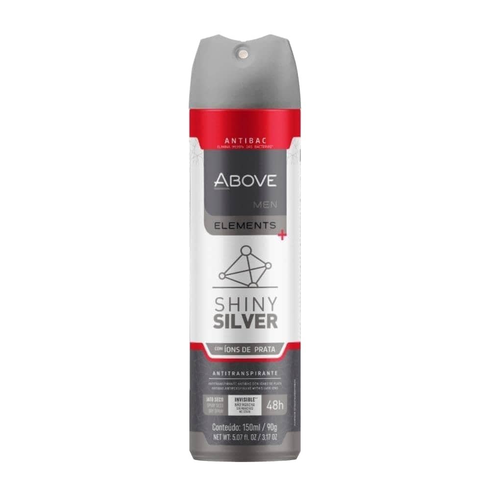 Desodorante Above Aerossol Men Elements Shiny Silver 150ml