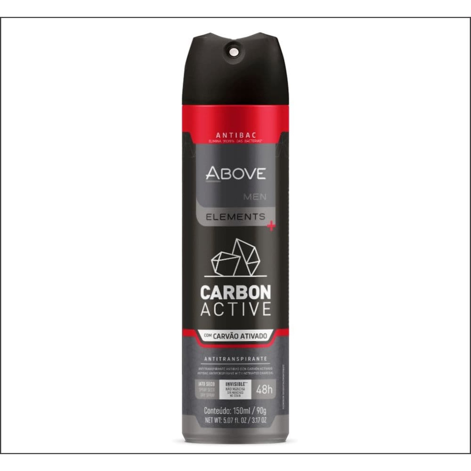Desodorante Above Aerossol Men Elements Carbon Active 150ml
