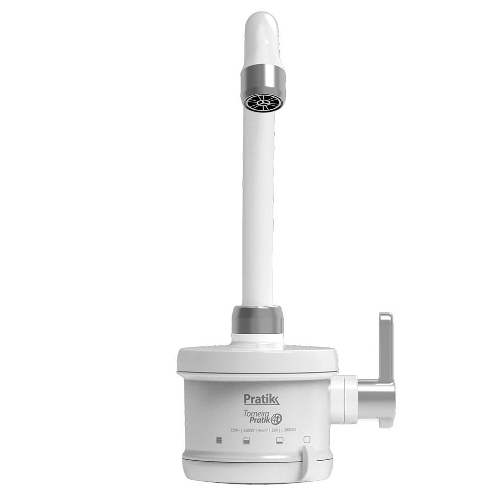 Torneira Elétrica Pratik 4 Temperaturas Branca/Cromada 5500W 220V