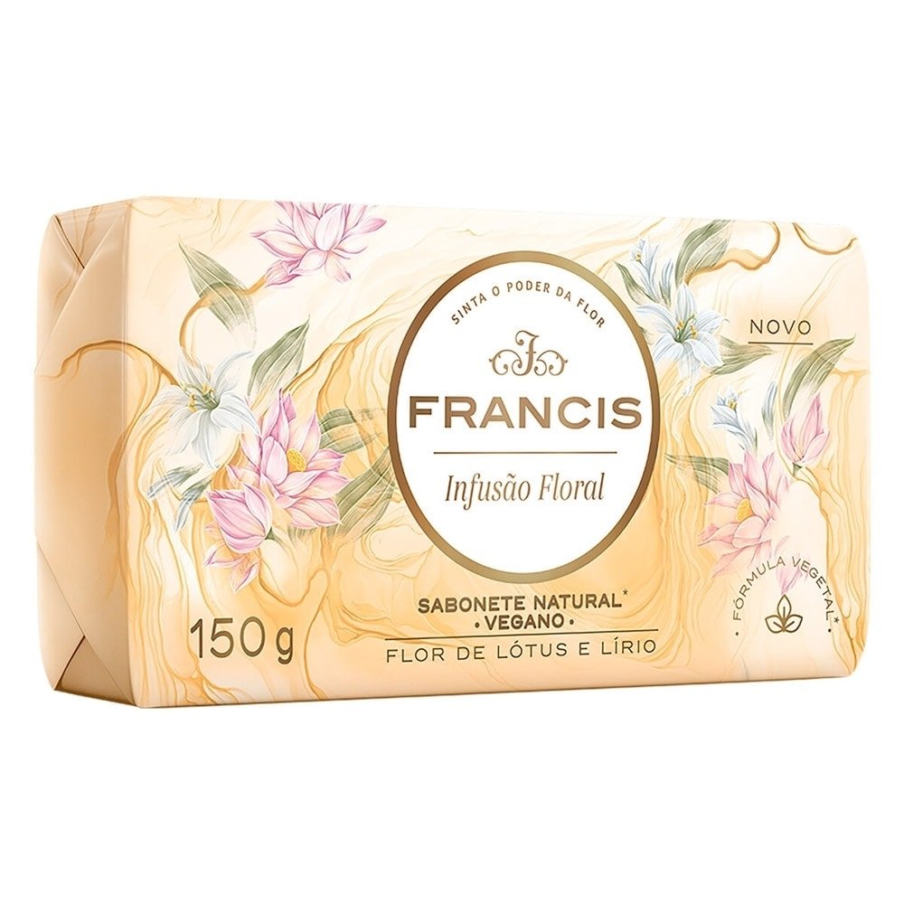 Sabonete Francis Infusão Floral Branco 150g - Embalagem com 3 Unidades