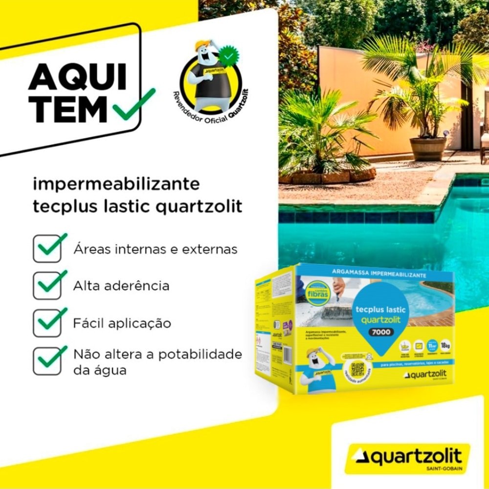 Argamassa Lastic Top Quartzolit Impermeabilizante 18kg
