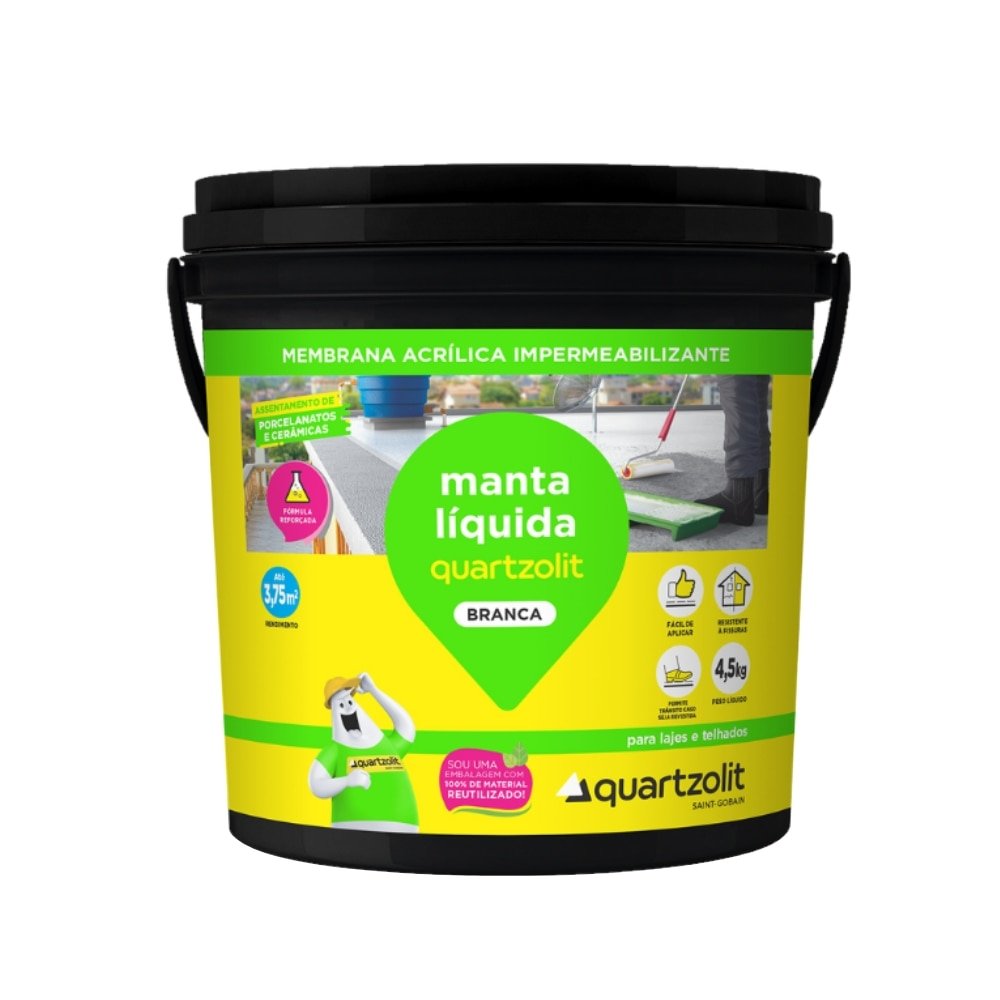 Manta Líquida Quartzolit Branca Galão 4,5kg