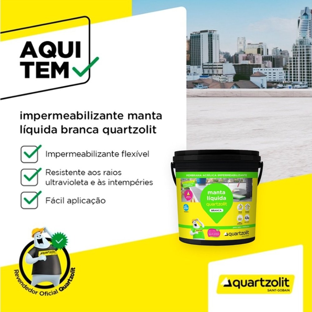 Manta Líquida Quartzolit Branca Galão 4,5kg