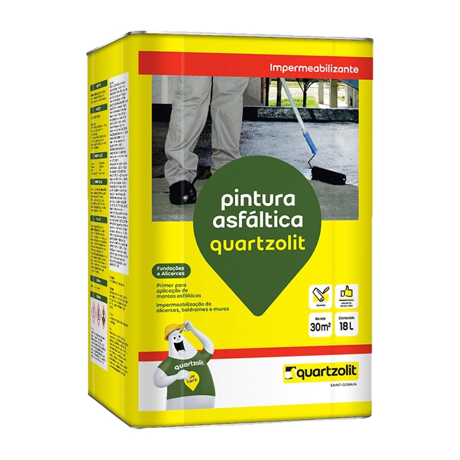 Pintura Asfáltica Quartzolit Impermeabilizante 18 Litros