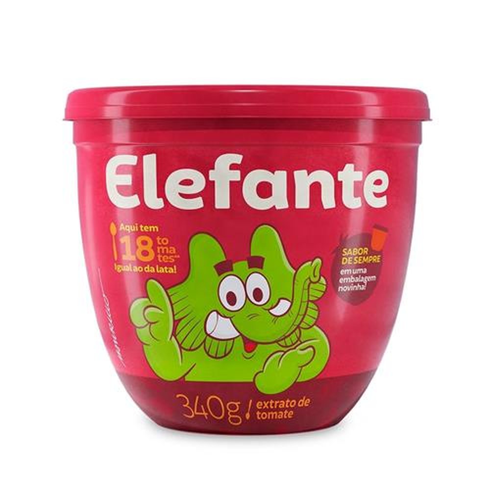 Extrato de Tomate Elefante 340g - Embalagem com 24 Unidades