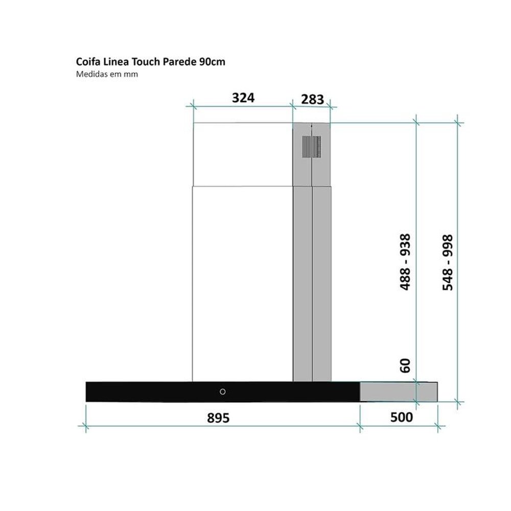 Coifa de Parede 90cm Franke Linea Touch, Inox, 110V