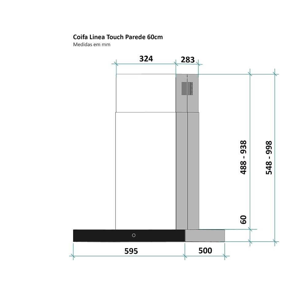Coifa de Parede 60cm Franke Linea Touch, Inox, 110V