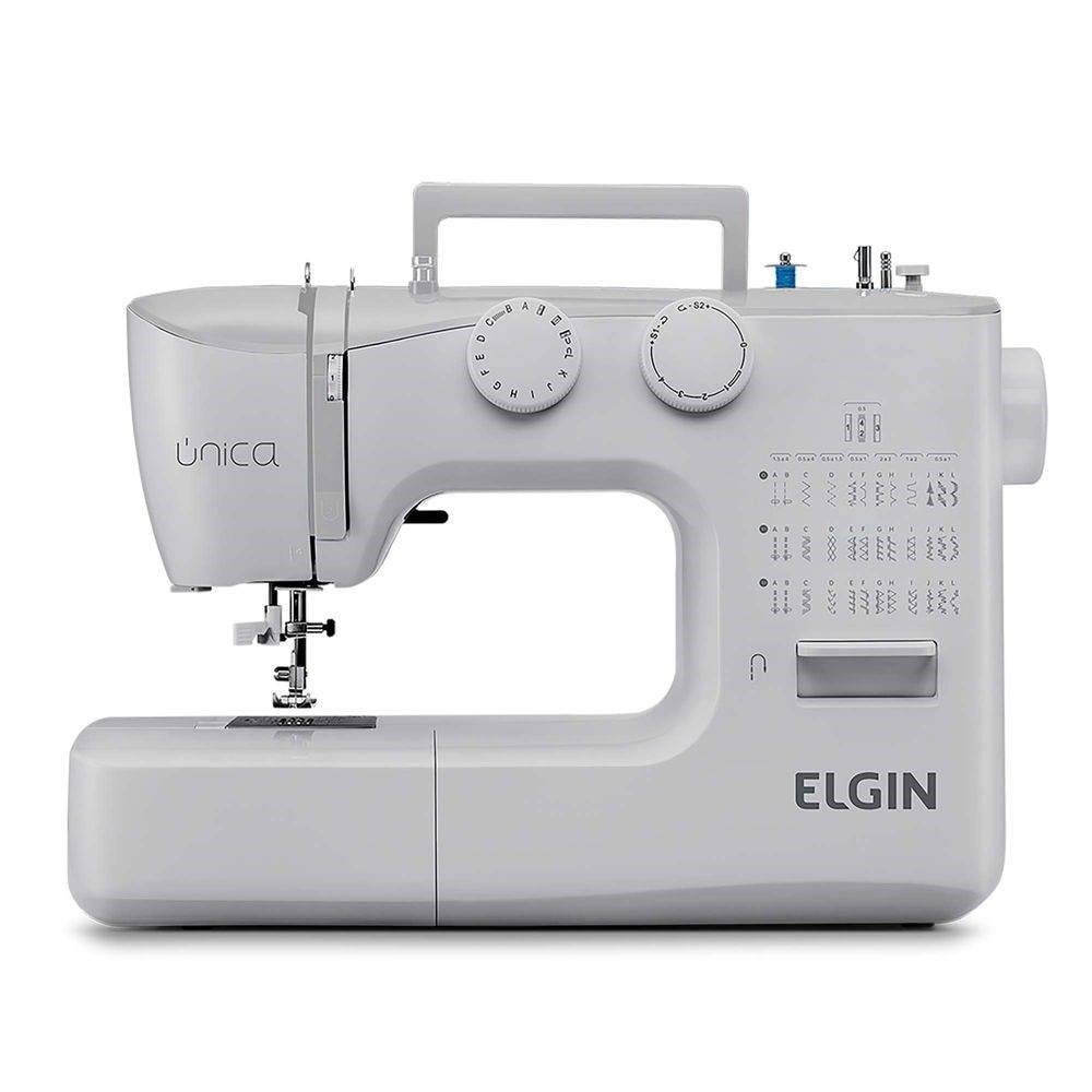 Máquina de Costura Elgin JX4040 | Portátil Única 36 Pontos Branco, 220V