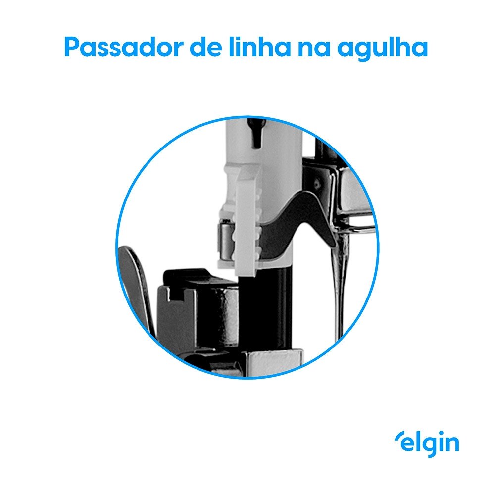 Máquina de Costura Elgin JX4040 | Portátil Única 36 Pontos Branco, 220V