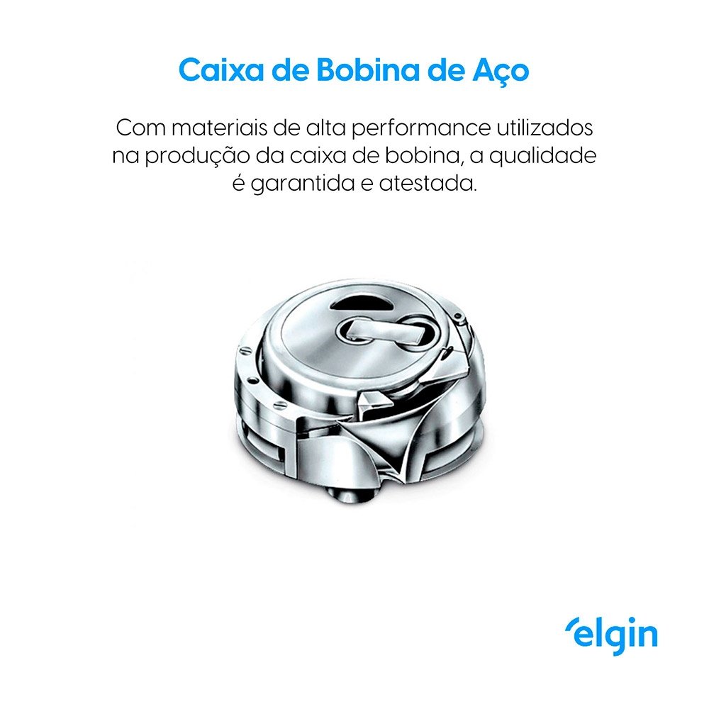 Máquina de Costura Elgin JX4040 | Portátil Única 36 Pontos Branco, 220V