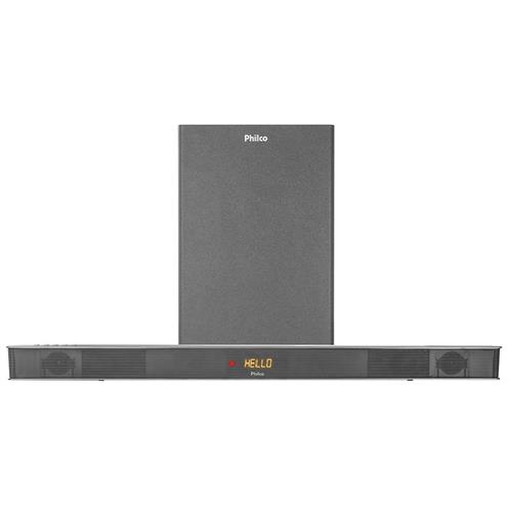Soundbar Philco PSB06T, Entradas USB, HDMI, 2.1 Canais, Bluetooth, Wi-Fi, 420W, Bivolt