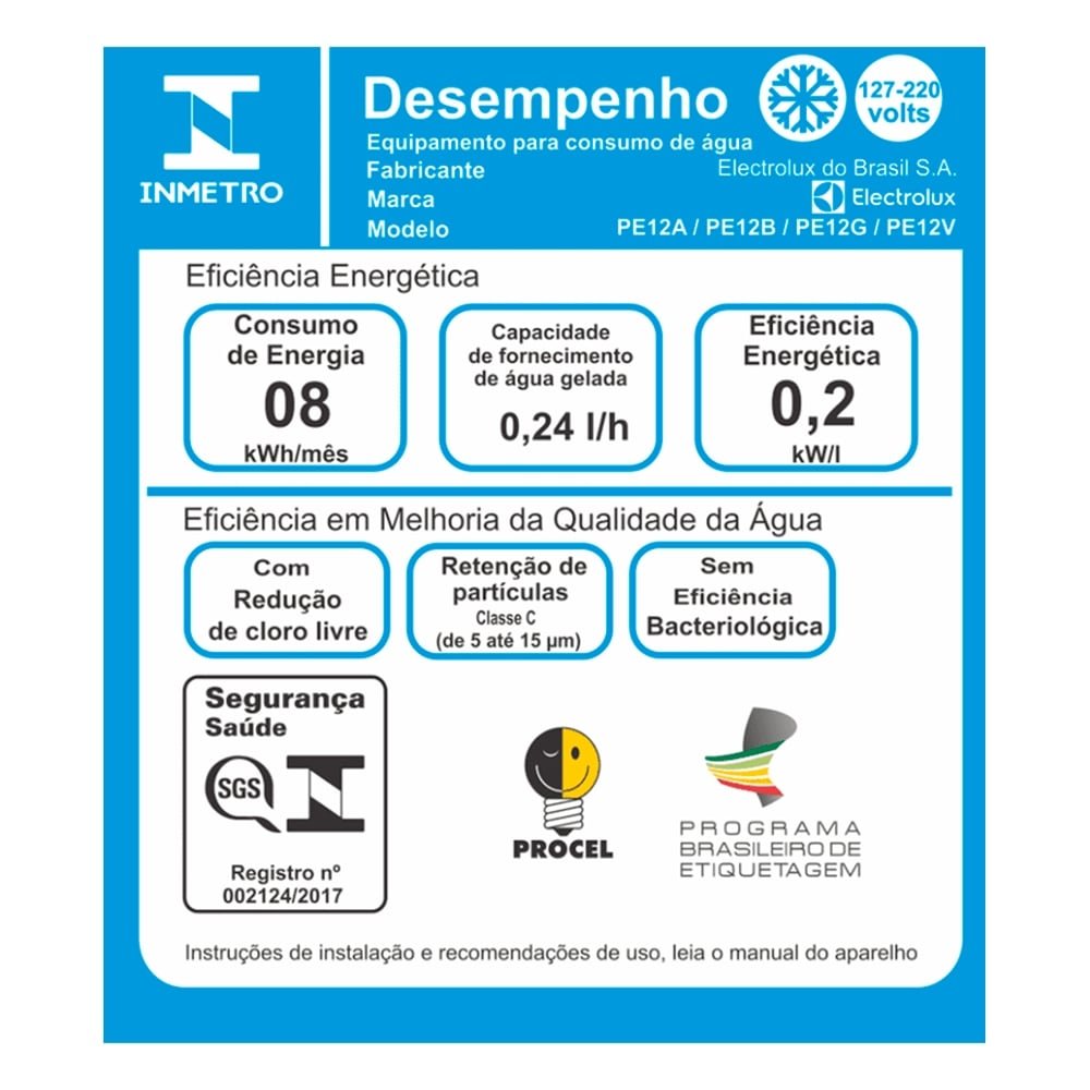 Purificador de Água Electrolux Pure 4X PE12B, Branco, Bivolt