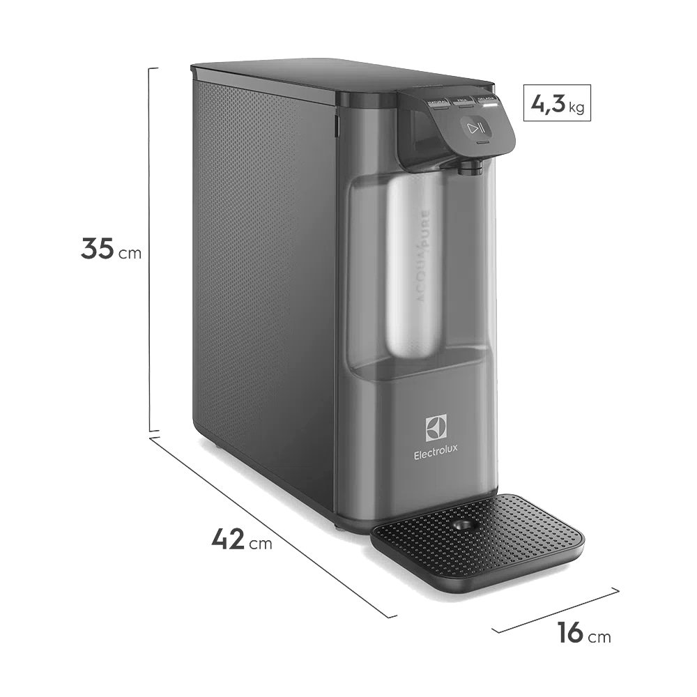 Purificador de Água Electrolux Pure4X PE12G, Cinza, Bivolt
