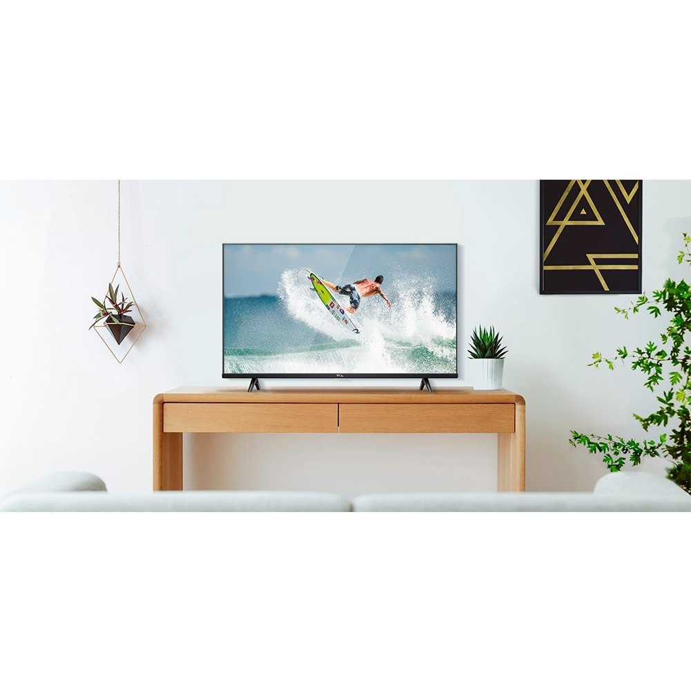 Smart TV LED 32" TCL 32S615 HD com Wi-Fi, 1 USB, 2 HDMI,Bluetooth, Android, controle de Voz, 60Hz