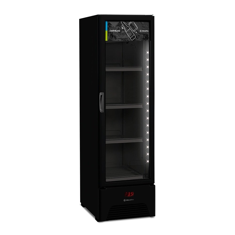 Refrigerador Cervejeira Metalfrio 324 Litros VN28AH | Vitrine, Frost Free, Porta de Vidro, Preto, 220V