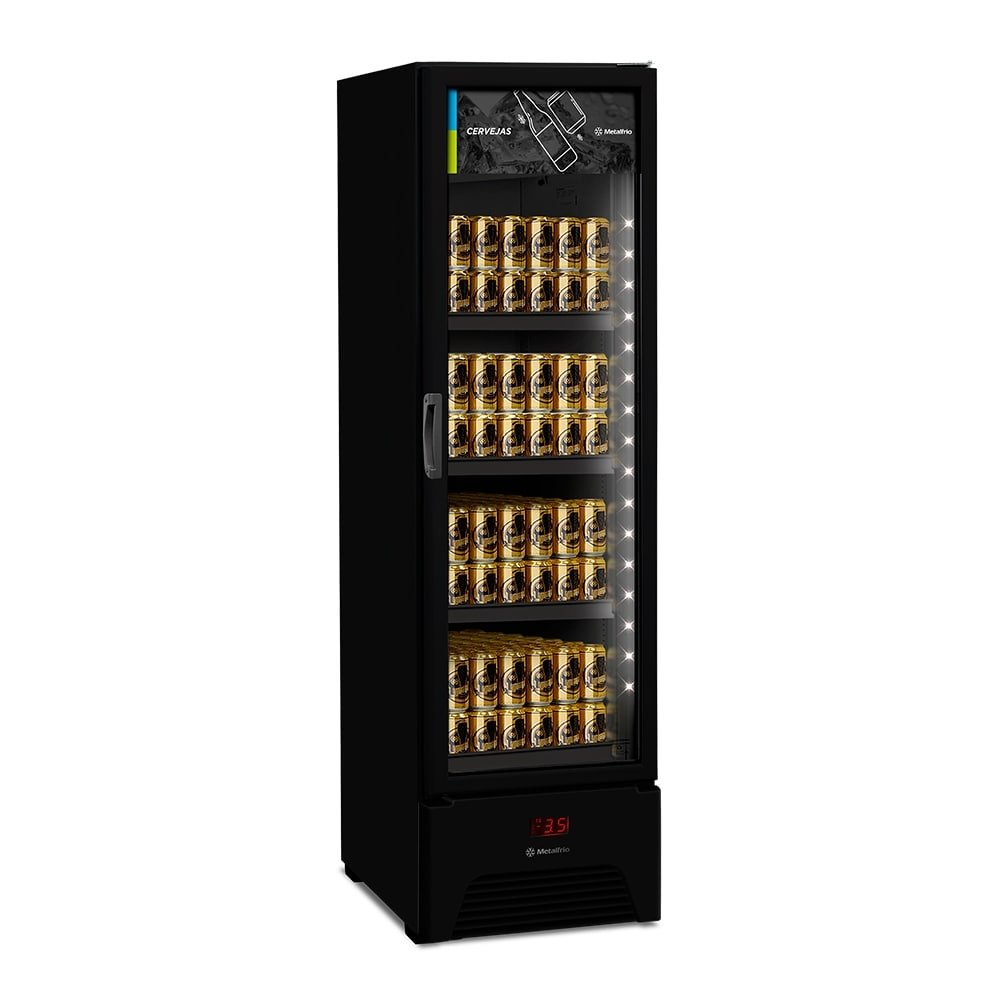 Refrigerador Cervejeira Metalfrio 324 Litros VN28AH | Vitrine, Frost Free, Porta de Vidro, Preto, 220V