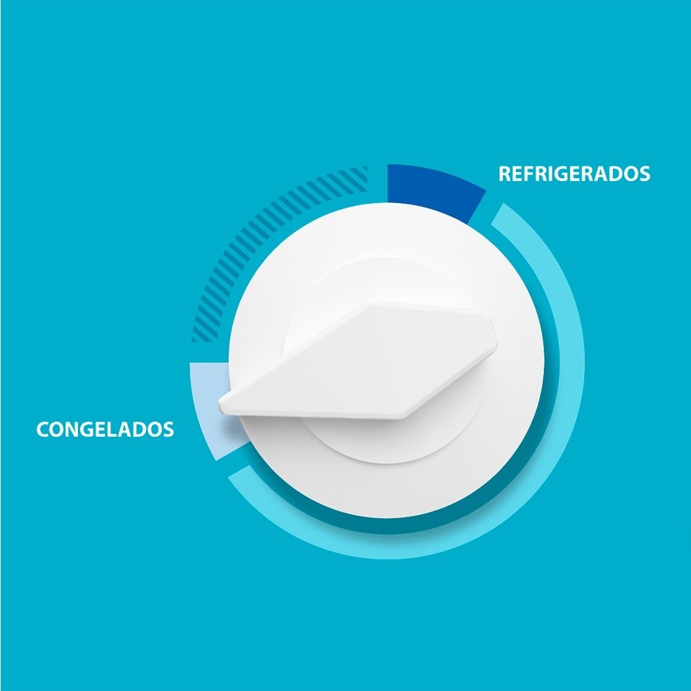 Refrigerador Vertical Metalfrio 509 Litros VF55AH - Dupla Ação, Porta de Vidro, Preto, 110V