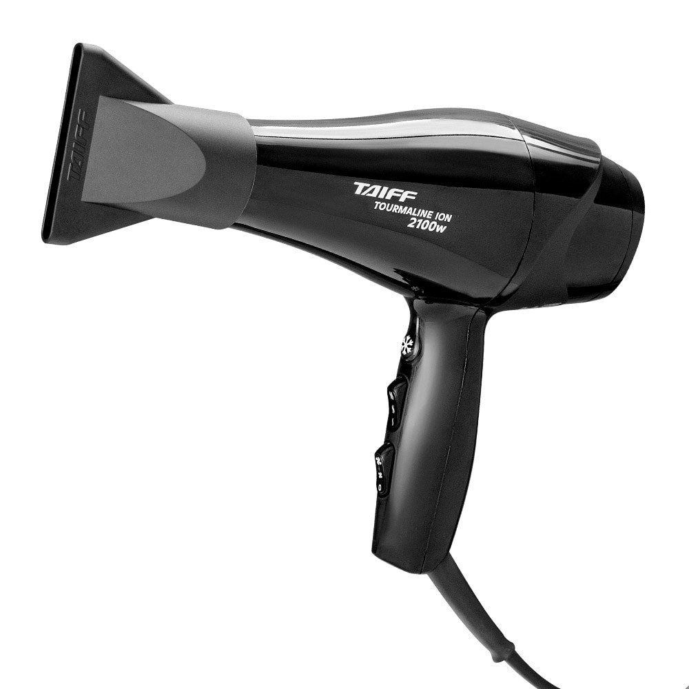Secador de Cabelo Taiff Tourmaline Íon, 2 Velocidades, 4 Temperaturas, 2100W, Preto, 220V