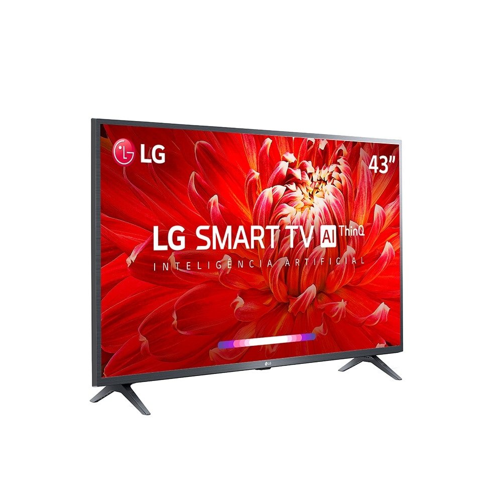 Smart TV LED 43" LG 43LM6370PSB, Full HD, Wi-Fi, Bluetooth, 1 USB, 2 HDMI, ThinQ AI, WebOS, 60Hz