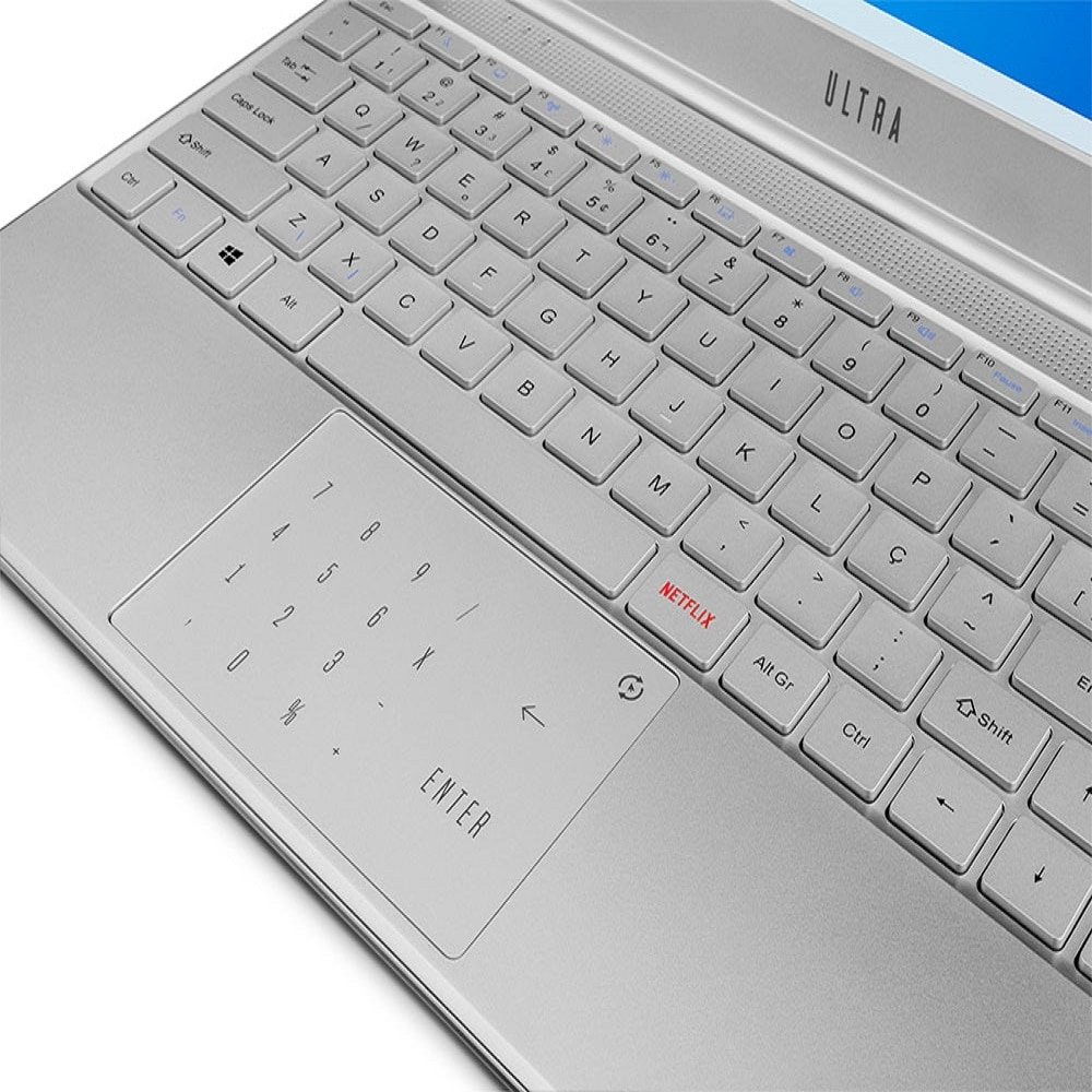 Notebook Ultra UB432, Tela de 14", Intel Core i3-7020U, Linux, 4GB, 1TB, Prata